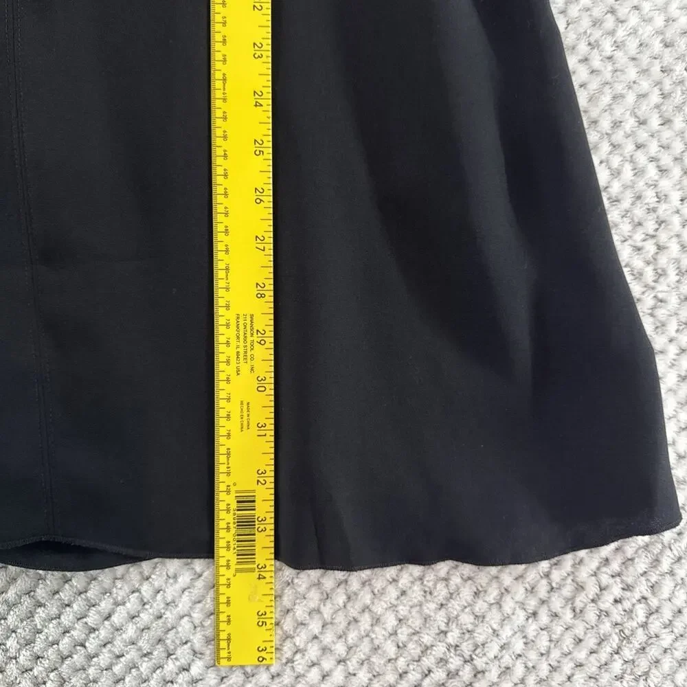 Wilfred Dress Womens M Black Crew Neck 3/4 Sleeve Pockets Lined Key Hole